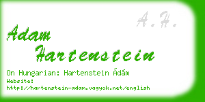 adam hartenstein business card